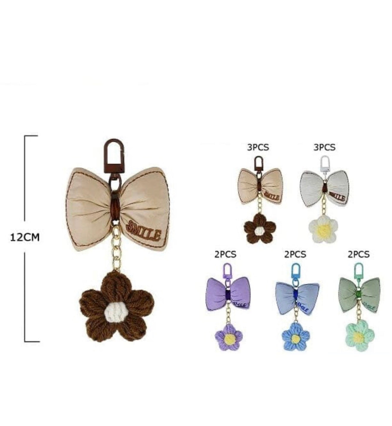 Llaverocon Flor Tejida – Set Surtido de 12 cm (Mix de 12 piezas)