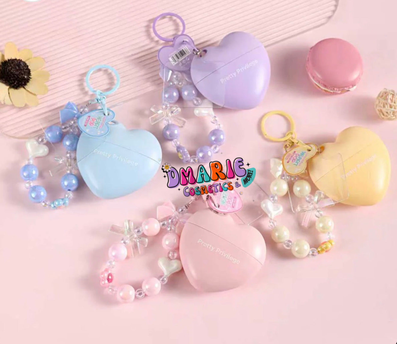 Pretty Privilege Heart Pop Hand Cream Keychain – Moisturizing Travel Size Hand Lotion