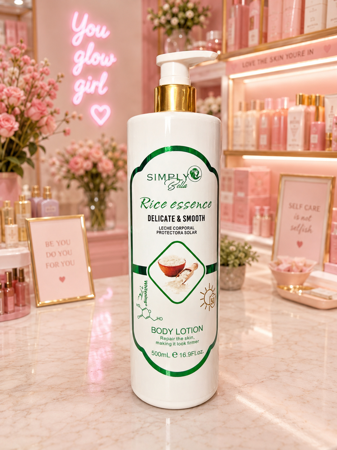 Simply Bella Rice Essence Body Lotion SPF 50