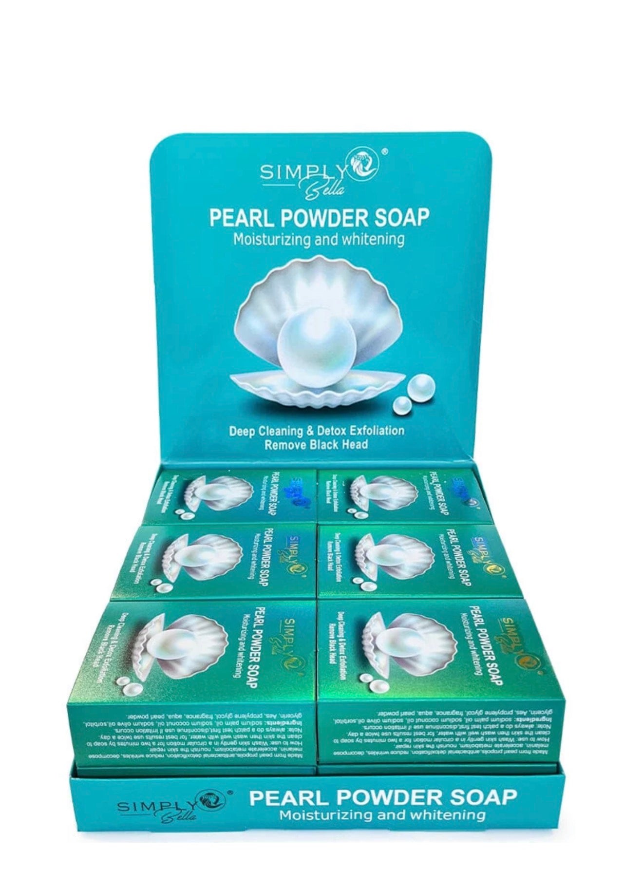 Simply Bella Pearl Powder Soap – Caja de 12 Jabones