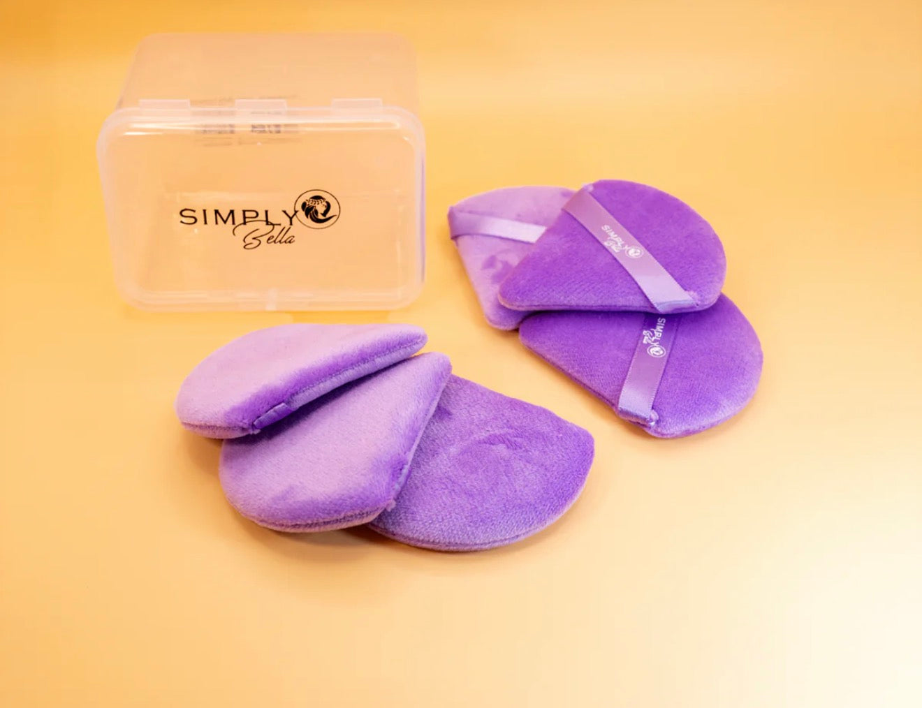 Set de Borlas de Terciopelo para Maquillaje con Estuche – Simply Bella