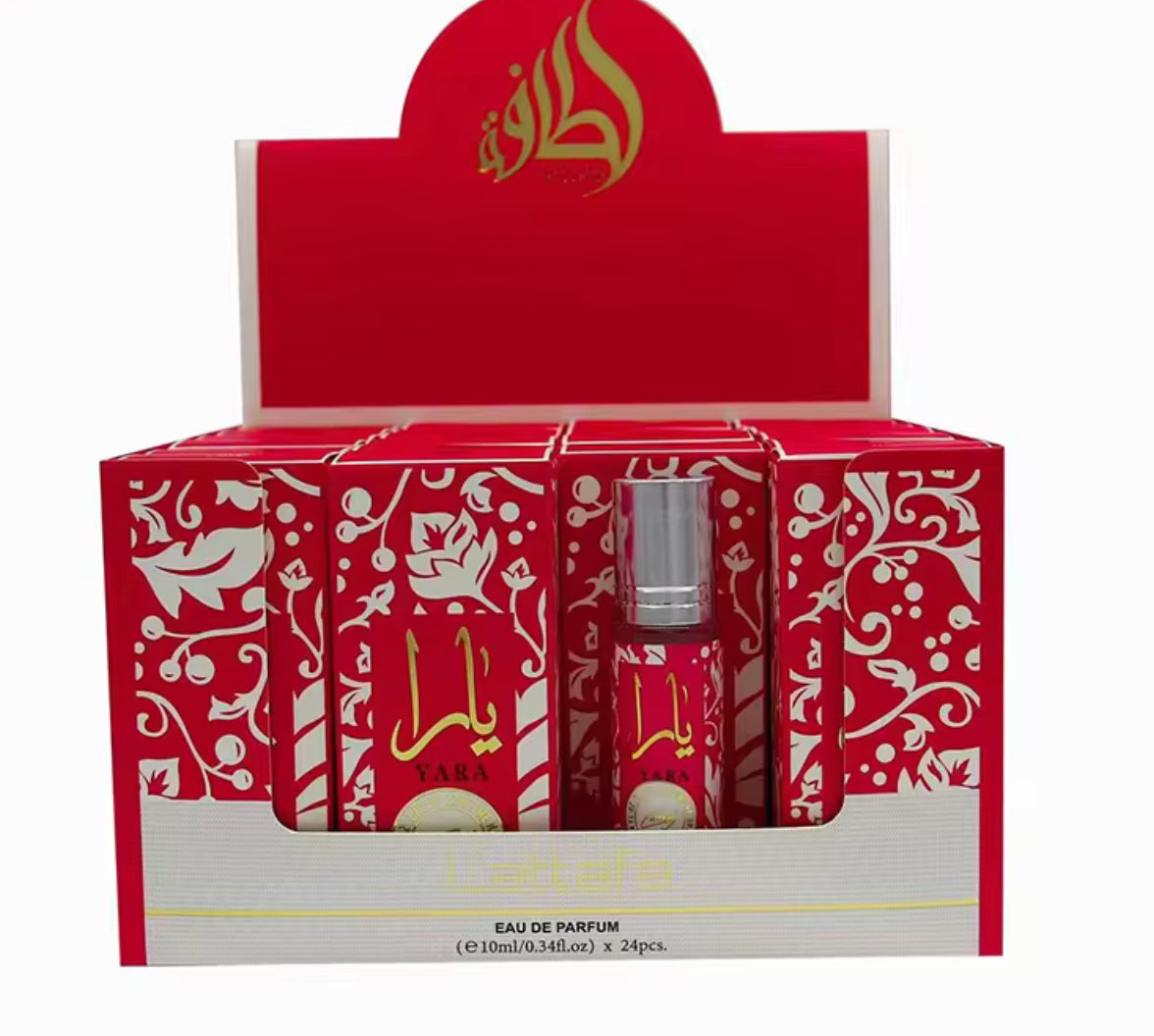 Yara Candy Roll-On Perfume Oil – Paquete de 6 Piezas | Perfume en Aceite 10 ml