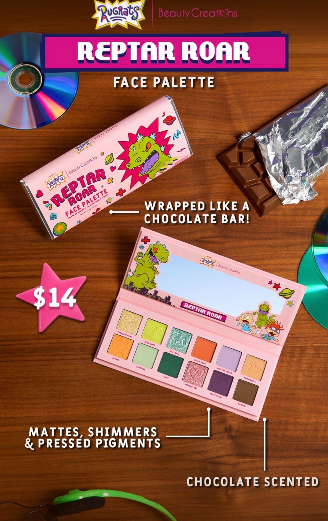 RUGRATS X BEAUTY CREATIONS REPTAR ROAR FACE PALETTE
