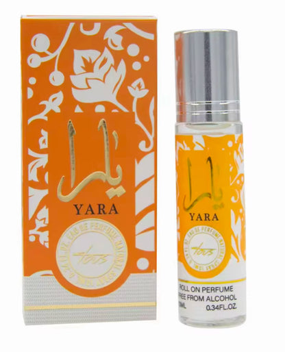 Yara Tous Roll-On Perfume Oil – Paquete de 6 Piezas | Perfume en Aceite 10 ml