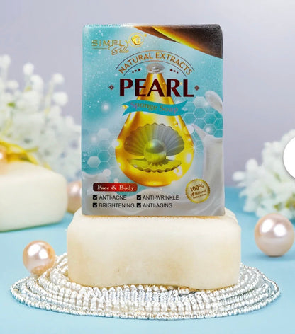 Simply Stella Pearl Sponge Soap – Jabón en Esponja con Extractos Naturales para Rostro y Cuerpo paquete 3pcs