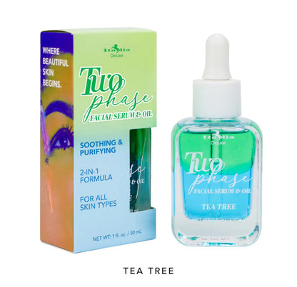 Italia Deluxe Two Phase Facial Serum & Oil 2-en-1 – Suero + Aceite Facial | Paquete de 4 Piezas Surtidas