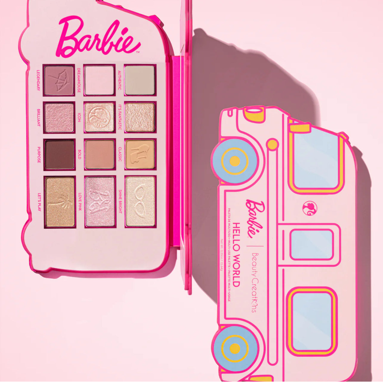 Beauty Creations x Barbie Hello World Palette – Paquete de 4 Piezas | Paletas Multifuncionales