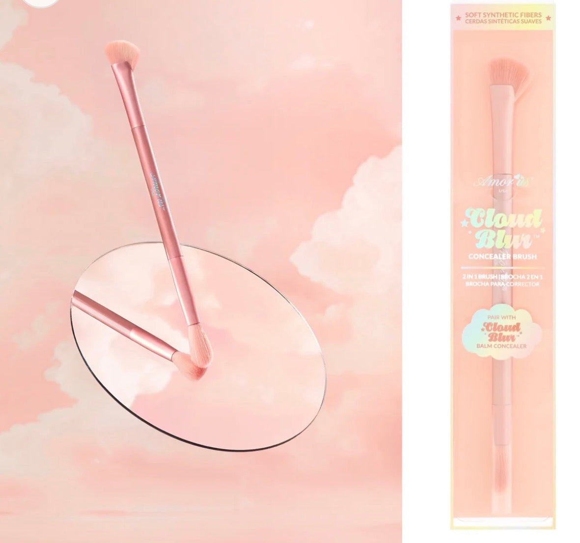 Amor Us Cloud Blur Concealer Brush – Brocha 2 en 1 para Corrector