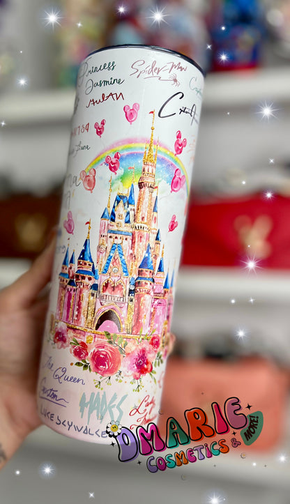 Castillo Disney Con Las Firmas de personajes