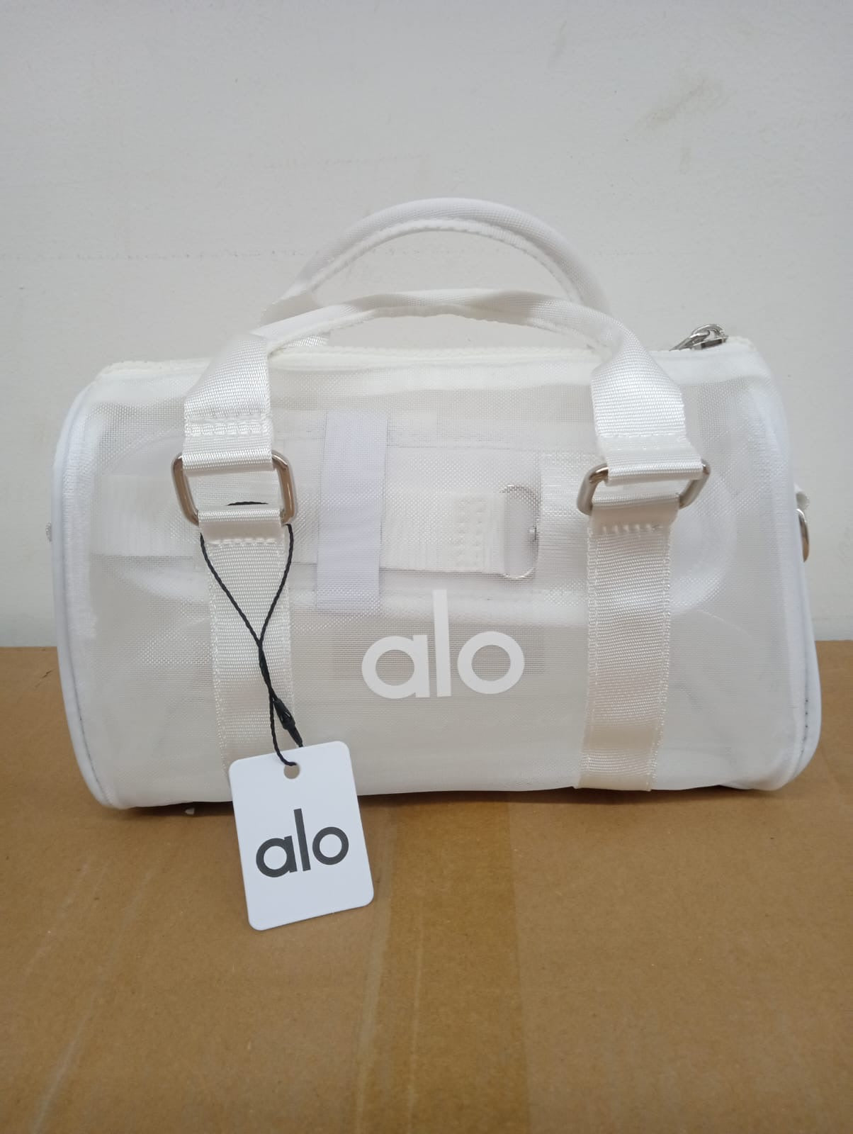 Bolso Deportivo Transparente ALO Blanco | Gym, Viaje y Uso Diario