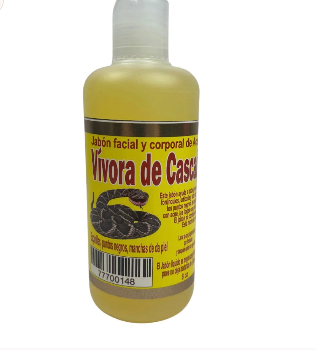 Jabón Líquido Facial y Corporal de Aceite de Víbora de Cascabel – 8 oz