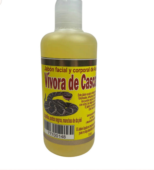Jabón Líquido Facial y Corporal de Aceite de Víbora de Cascabel – 8 oz