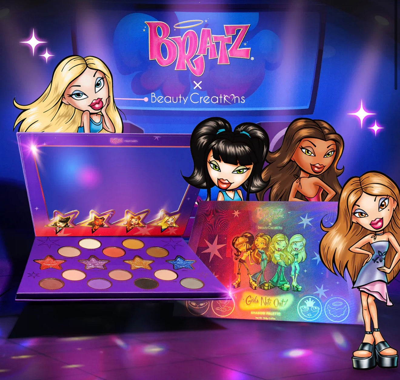 Bratz x Beauty Creations Girls Nite Out Eyeshadow Palette – Edición Limitada