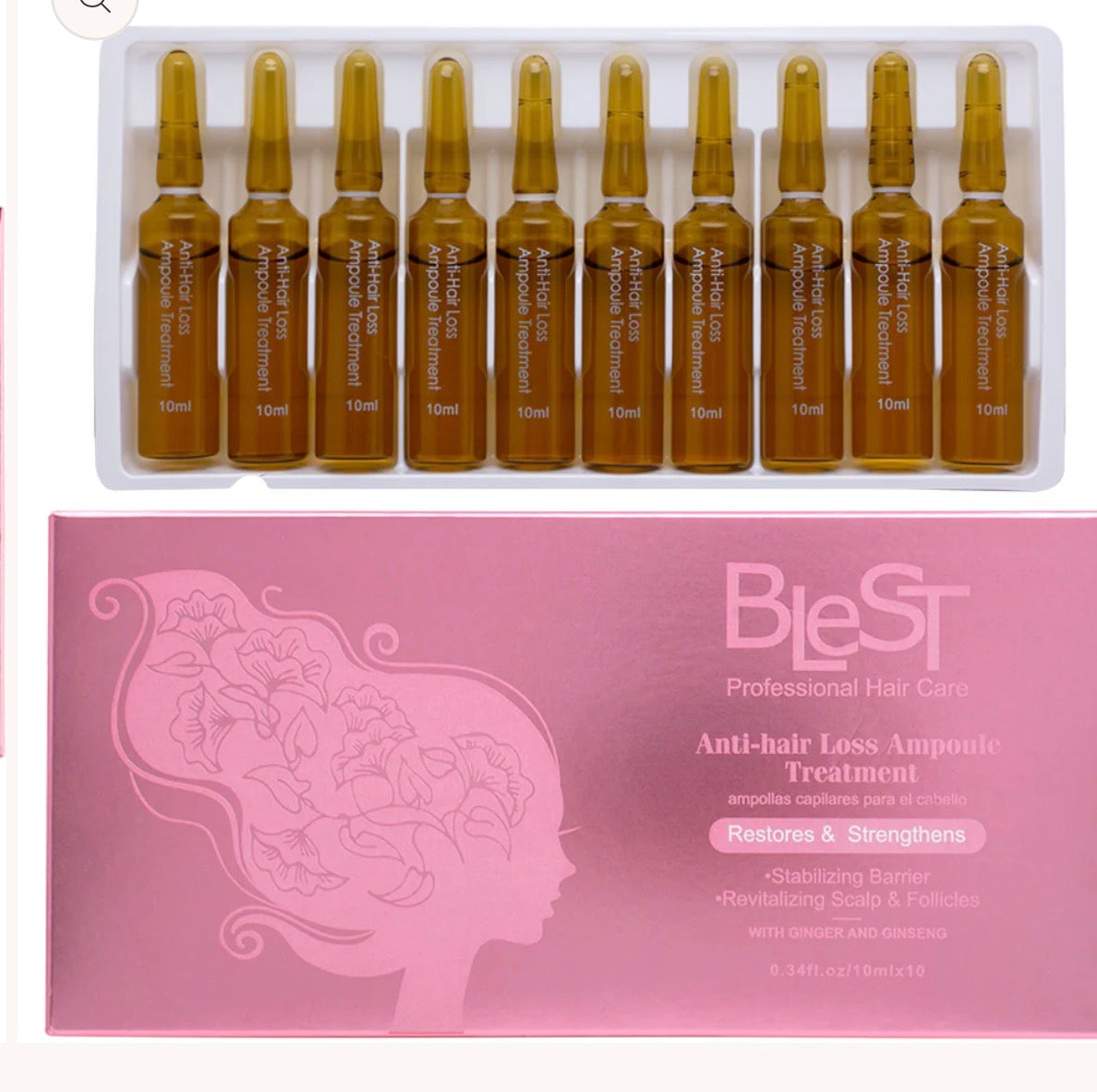 BleST Anti-Hair Loss Ampoule Treatment – Tratamiento Capilar Fortalecedor con Jengibre y Ginseng