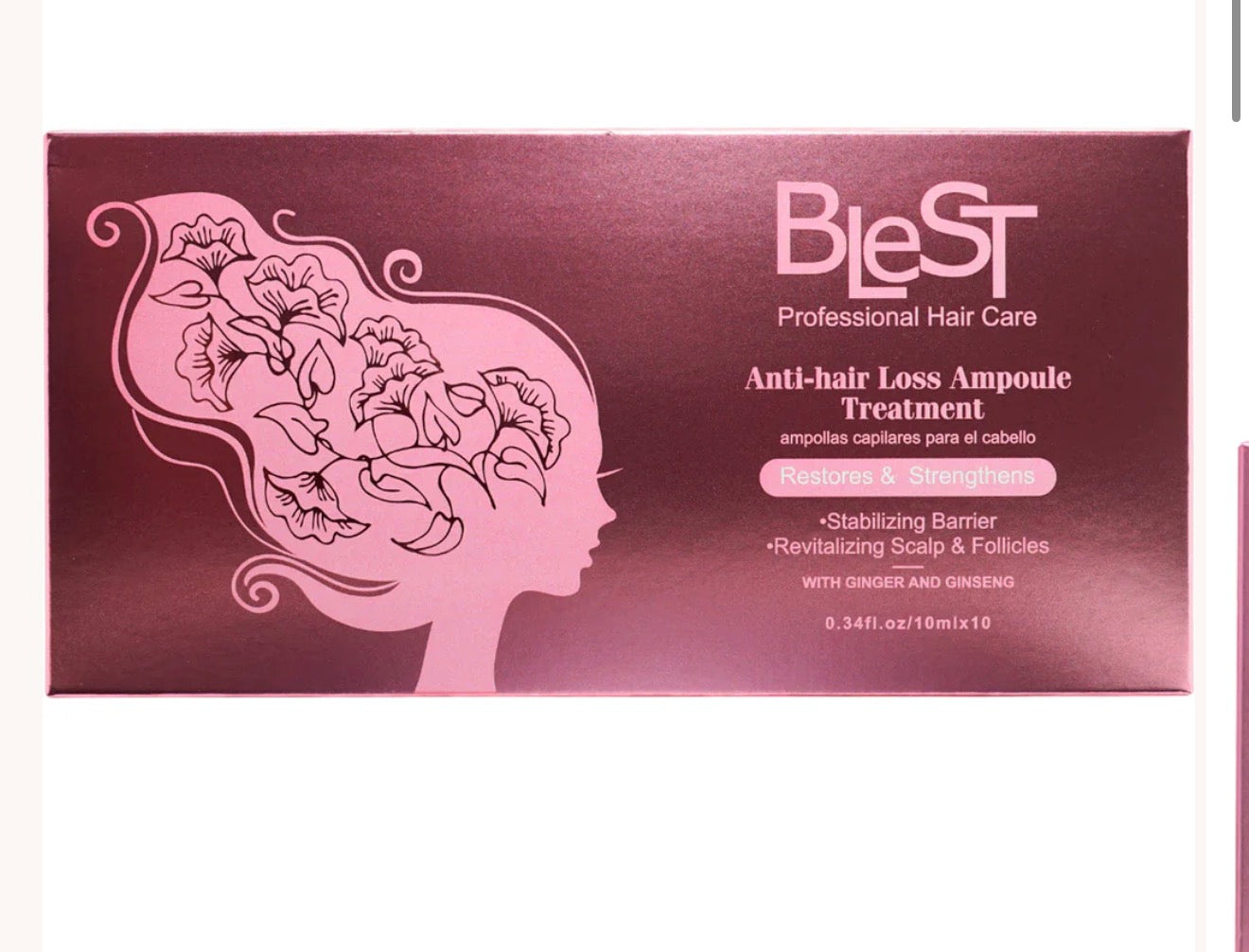 BleST Anti-Hair Loss Ampoule Treatment – Tratamiento Capilar Fortalecedor con Jengibre y Ginseng