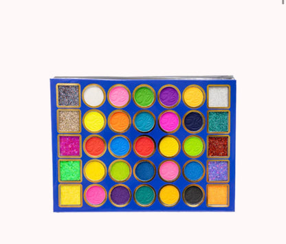 Paleta de Sombras Multicolor de 35 Tonos – Colores Vibrantes y Neón