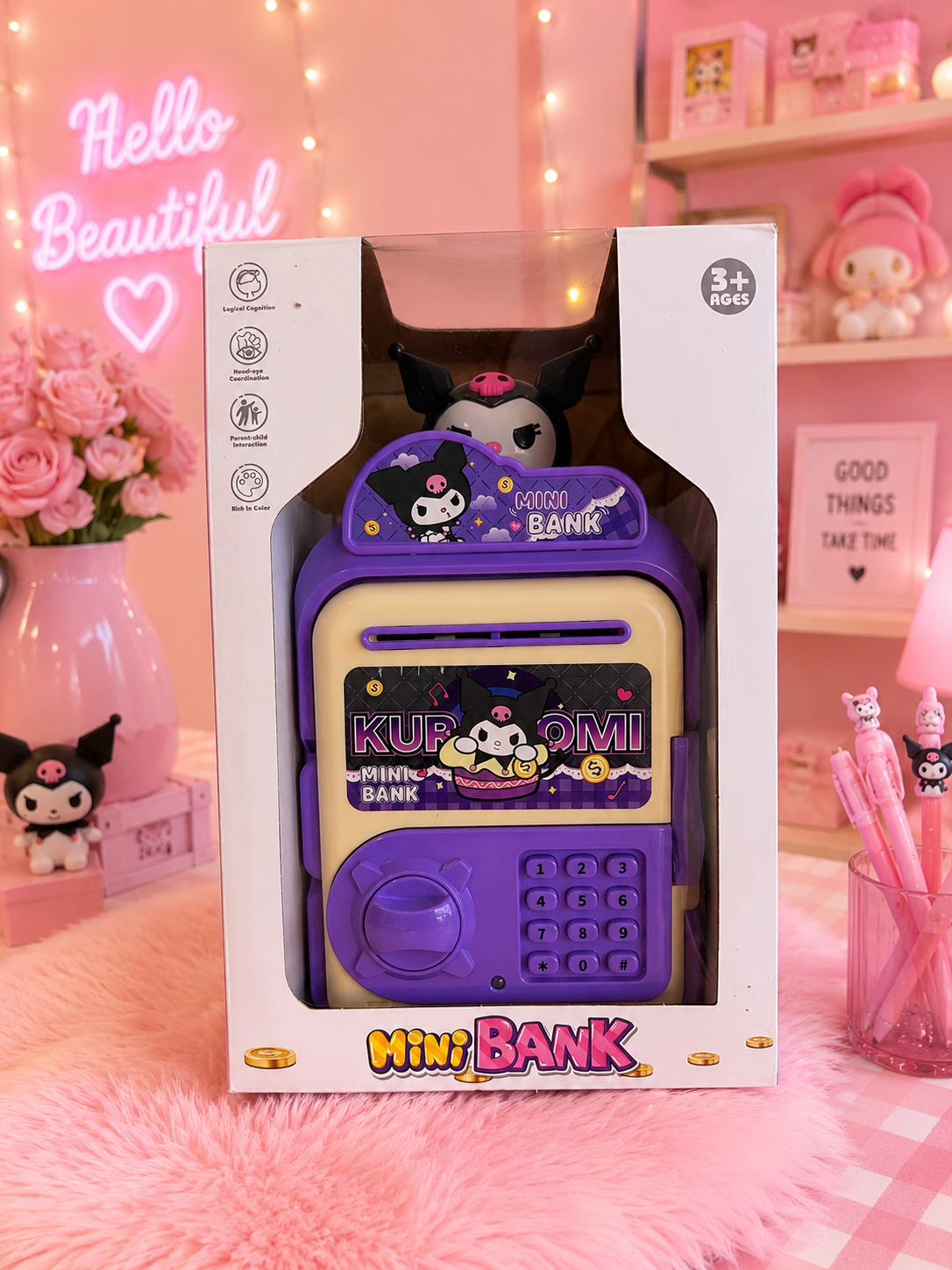 Mini Alcancía Electrónica Kuromi